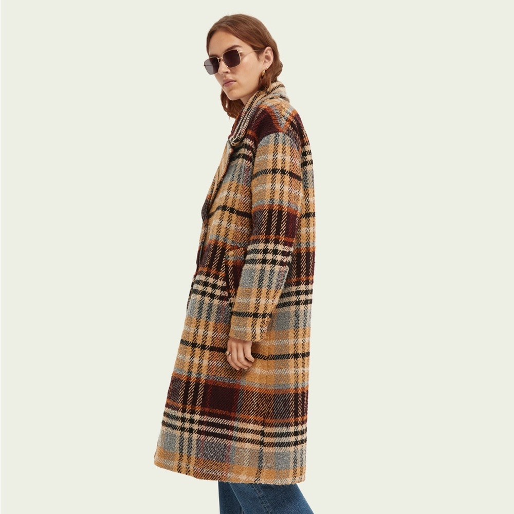 NWT Scotch & Soda oversized plaid coat